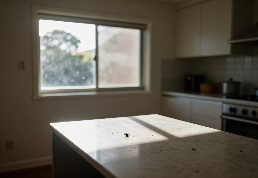 Cockroach infestation in a Parklea kitchen before treatment